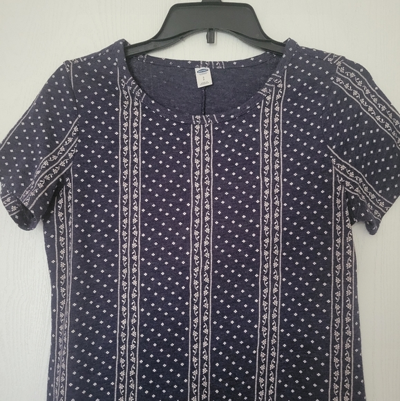 🟣Navy patterned dress - Picture 2 of 4